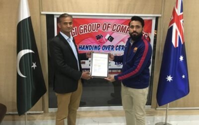 Visa Handing over ceremony to Awais Salahuddin